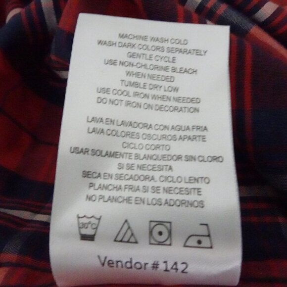 Lee Button Front Shirt Men's Size 3XL Red Plaid Long Sleeve - Picture 11 of 11